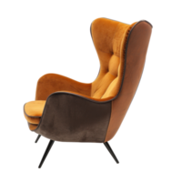 Armchair side view full length isolate on transparency background png