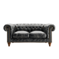 Chesterfield Sofa front view full length isolate on transparency background png