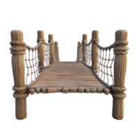 3d Rope Bridges playground front view isolate on transparency background png