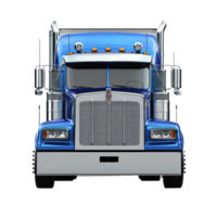 3d Semi-Truck front view isolate on transparency background png