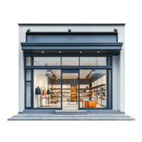 3D Sporting Goods Store front view isolate on transparency background png