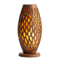 Laser Cut Wood Lamp front view full length isolate on transparency background png