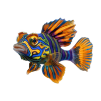Mandarin fish isolate on transparency background png