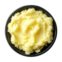 Mashed potato top view isolate on transparency background png