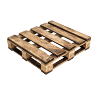 3D Wooden pallet front view isolate on transparency background png