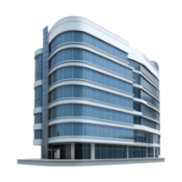3D Office Building isolate on transparency background png
