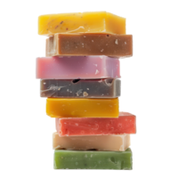 Stack of body wash soap front view isolate on transparency background png
