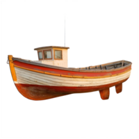 Boat side view isolate on transparency background png