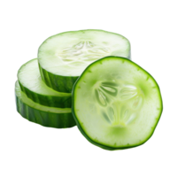 Slice of Cucumber isolate on transparency background png