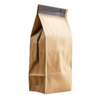 Coffee Bag with blank label side view isolate on transparency background png