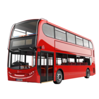 3d Double-Decker Bus side view isolate on transparency background png