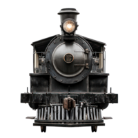 steam engine locomotive front view isolate on transparency background png