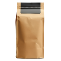 Coffee Bag with blank label front view isolate on transparency background png