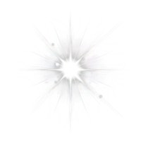White glowing bright star isolate on transparency background png