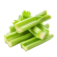 Pile of celery ribs isolate on transparency background png