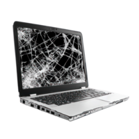 Broken laptop isolate on transparency background png