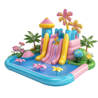 3D Inflatable Splash Pads isolate on transparency background png