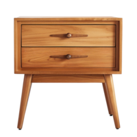 Bedside Table front view full length isolate on transparency background png