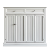 Beadboard Cabinet front view full length isolate on transparency background png
