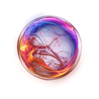 simple sleek flowy space liquid-electricity power inside of sphere visual voice assistant design, minimalistic, flame inside, smooth energy, isolated on transparency background png