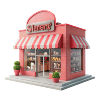 3D Pet Store front view isolate on transparency background png