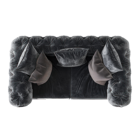Tuxedo Sofa top view full length isolate on transparency background png
