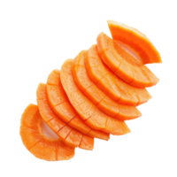 Closeup Slices of carrots isolate on transparency background png