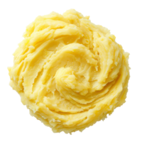 Mashed potato top view isolate on transparency background png