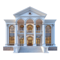 3D Library building isolate on transparency background png