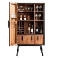 Bar Cabinet front view full length isolate on transparency background png