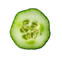 Cucumber portion top view isolate on transparency background png