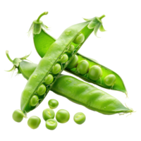 whole and half Peas isolate on transparency background png