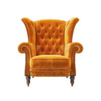 Armchair front view full length isolate on transparency background png