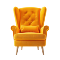 Armchair front view full length isolate on transparency background png