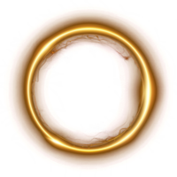 Glowing circle light ring on transparency background png