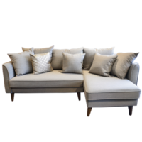 Sectional Sofa side view full length isolate on transparency background png