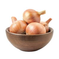 Onion in a bowl front view isolate on transparency background png