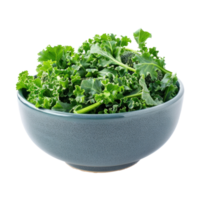 Broccoli Raab in a bowl front view isolate on transparency background png