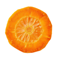 Carrot Slice top view isolate on transparency background png