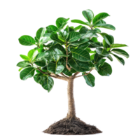 Ficus Belize plant front view isolate on transparency background png