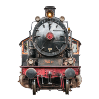 steam engine locomotive front view isolate on transparency background png