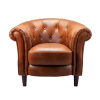 Armchair front view full length isolate on transparency background png