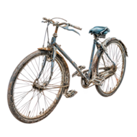Broken bike front view isolate on transparency background png