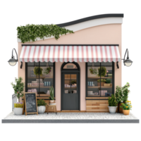 3D Home Goods Store front view isolate on transparency background png