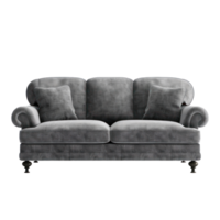 English Roll Arm Sofa side view full length isolate on transparency background png