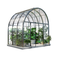 Modern Greenhouse 3d rendering isolate on transparency background png