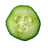 Cucumber portion top view isolate on transparency background png