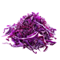 Fresh shredded raw red cabbage isolate on transparency background png