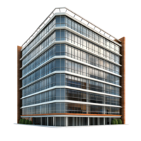 3D Office Building isolate on transparency background png