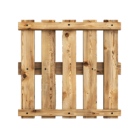 3D Wooden pallet top view isolate on transparency background png